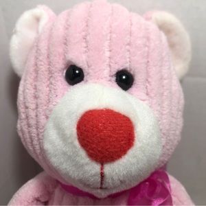 Goffa International Toy Valentine Pink Bear Plush Love Heart Stuff Animal 2013